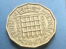 1962 Elizabeth II British Threepenny 3d