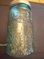 Decorative Glass Jar With Lid, 32 Ounce