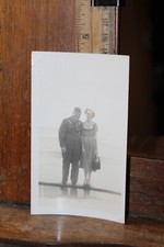 Vintage WWII Era Photo US Army Soldier with Lady