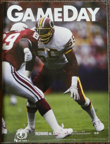 Redskins Gameday game program vs Cardinals September 12, 1993 | eBay