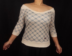 burberry off the shoulder top
