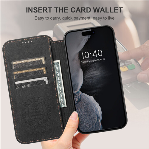 For iPhone 16 Pro Max 15 14 13 Magnetic MagSafe Leather Wallet Flip Stand Cover - Picture 7 of 31