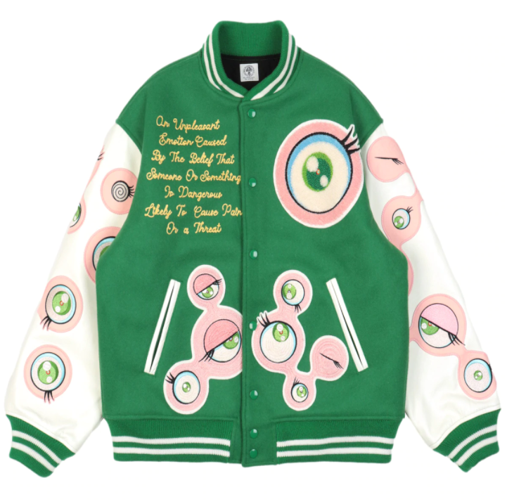 SAINT Mxxxxxx Michael Takashi Murakami Varsity Jacket SAINT Mxxxxxx Michael Takashi Murakami Varsity Jacket