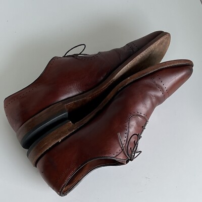Allen Edmonds Men 11.5 D US Vernon Cap Toe Perf Brown USA  display picture 3