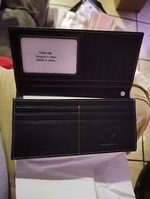 Biker Rock Star Concho Mens Card Money Long Black Real Leahter Wallet With Chain