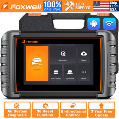 FOXWELL NT809 Car OBD2 Diagnostic Scanner Scan Tool TPMS IMMO K-ey Active Test