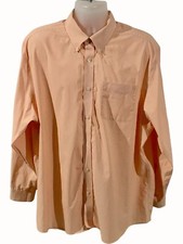 Eddie Bauer Men 2XL Wrinkle Free Relaxed Fit Long Sleeve Coral Button Down Shirt