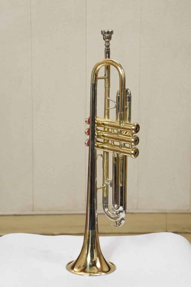 SALE!!! Trompete Neu Silber Messing Vernickelt Bb Flach Trompete + M/P + SCHN... - Bild 3 von 4