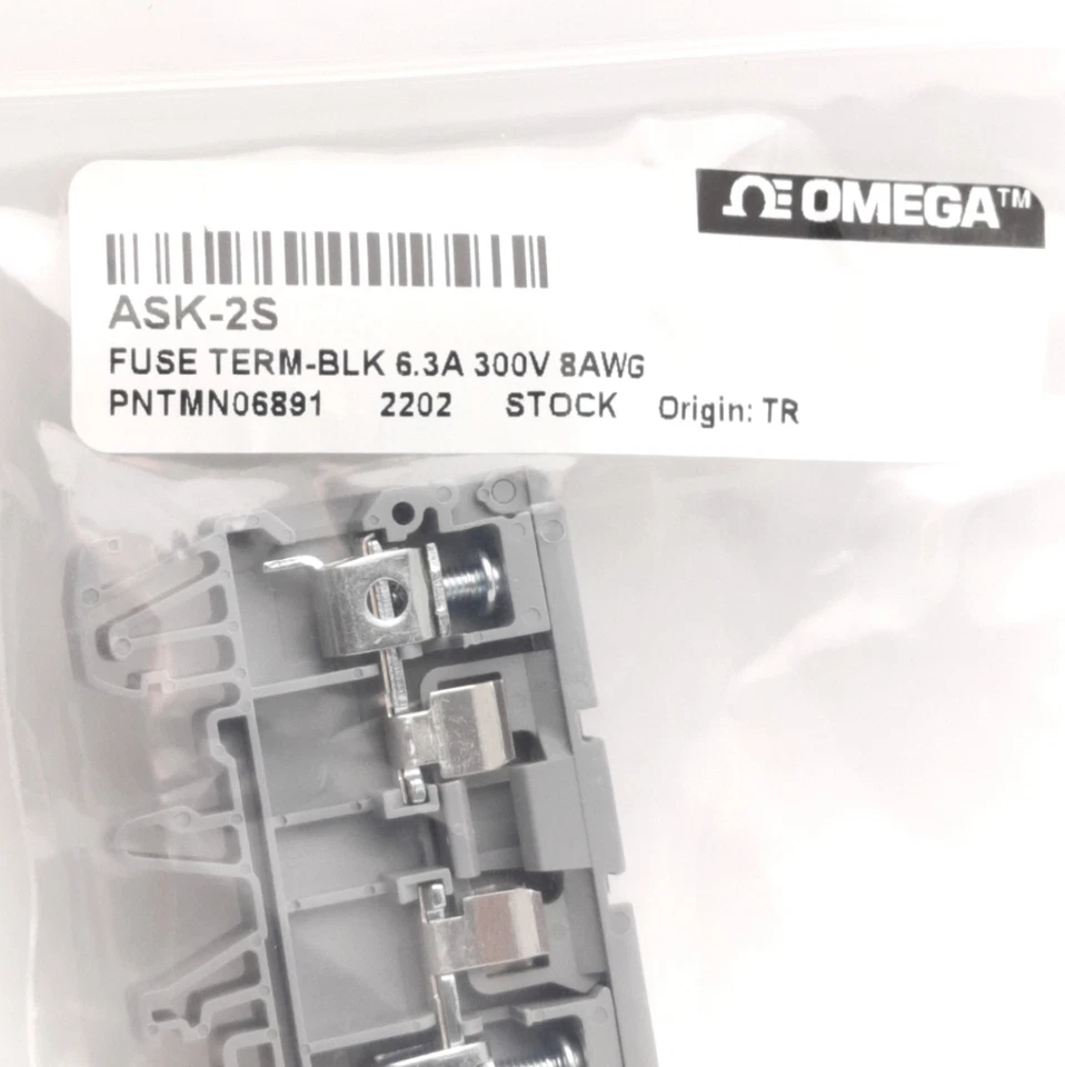 Lot of 4 Omega Engineering ASK-2S Terminal Block Fuse Holders, 300V 6.3A - Image 2 of 4