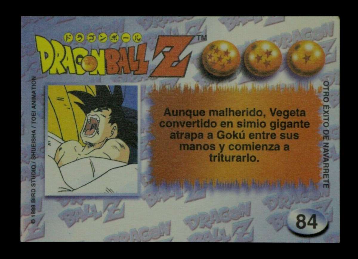 DRAGON BALL Z THE SAGA OF VEGETA NAVARRETE 1998 COMPLETE SET CARDS  108/108