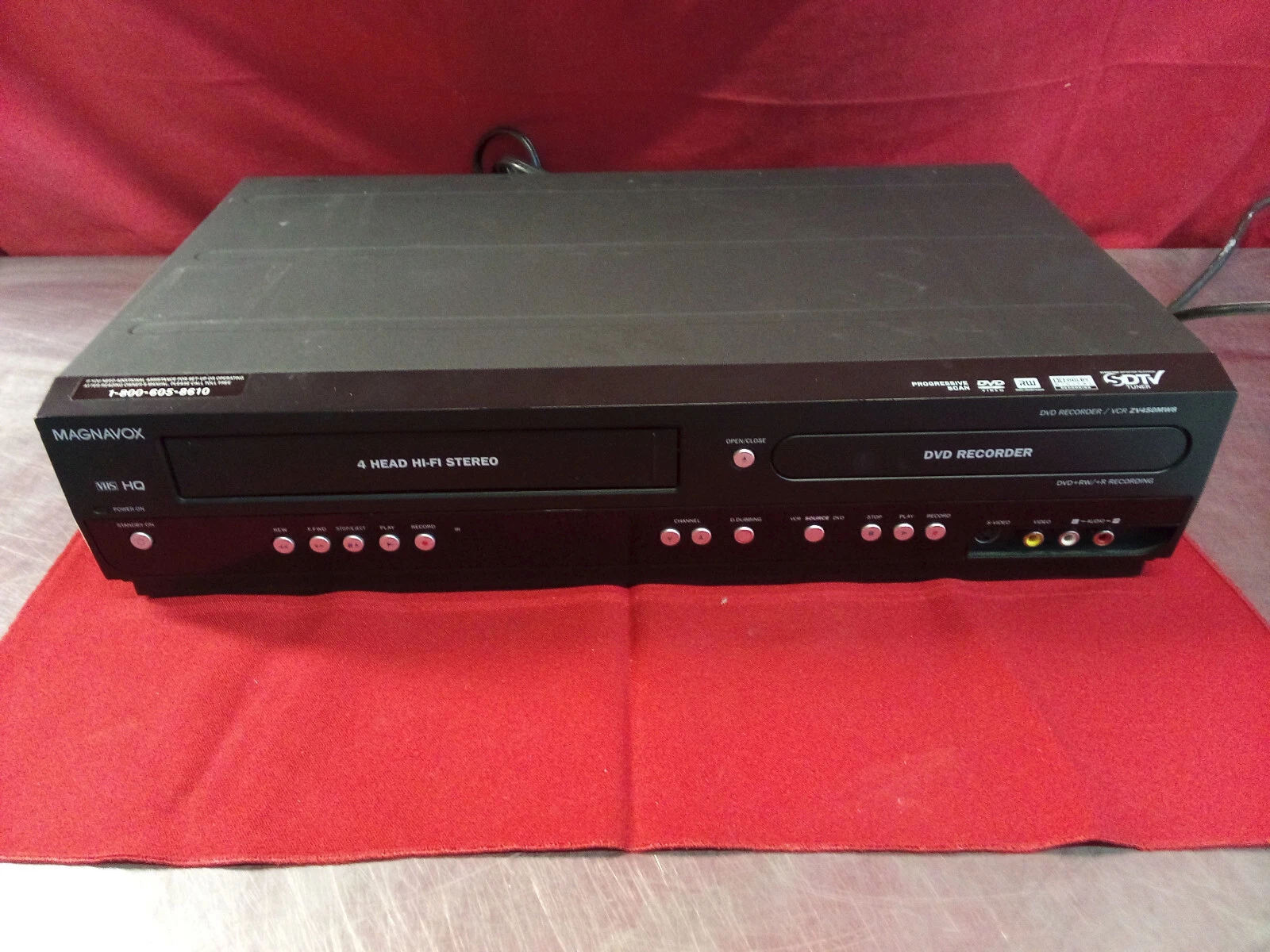 Magnavox DVD Recorder/VCR Model ZV450MW8 - NO REMOTE - USED