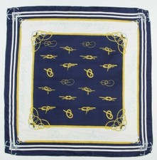 Authentic Vintage "Les deux Anchres" Scarf / Vintage Scarf