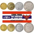 Thailand | 4 Coin Set | 25 50 Satang 1 5 Baht | 1977 - 1980