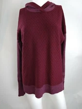 Smartwool Women Shadow Pine Hoodie Sweater Black Cherry Medium 16490-K40