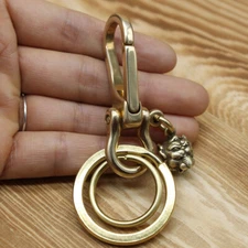 Brass Keychains Hook Pants Clip Hook Bag Keyrings Car EDC Key Chain Key Holder