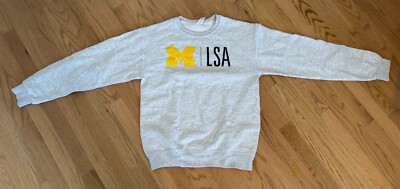 University of Michigan Light Grey LSA Crewneck Jerzees Sweatshirt (Size S)