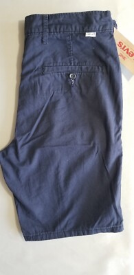 LEVI STRAUSS Men Regular Fit 100% Cotton Chino Shorts Size 30 x Dark  Blue