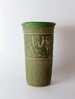 VTG 2004 Red Wing Pottery Collectors Society Brushed Stoneware Green Vase