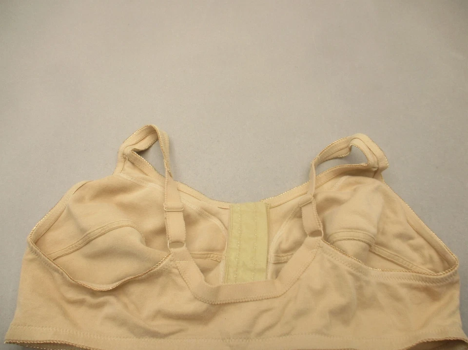 Sujetador Demi 46D Comfort Choice Mujer Beige Algodón Sin Forro Inalámbrico Cierre Frontal 8H Foto 4 de 4