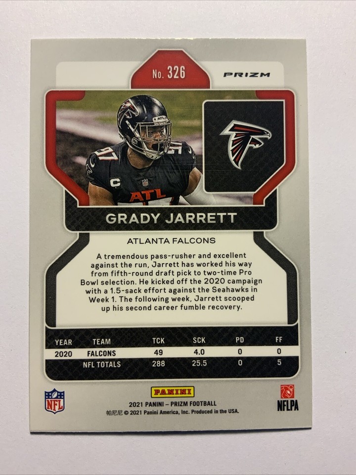 2021 Panini Prizm Neon Green Pulsar Prizm 326 Grady Jarrett eBay