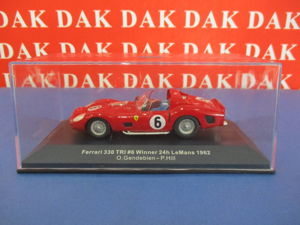 Die cast 1/43 Modellino Auto Ferrari 330TRi 24H Le Mans 1962 O. Gendebien by Ixo - Immagine 4 di 4