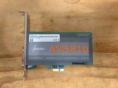 AUDIOSCIENCE ASI5810 PCIe LP Broadcast Sound Card AES Digital & Balanced Analog