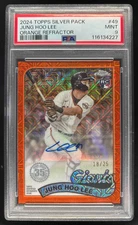 2024 Topps 1989 35th Anniversary Chrome Orange #49 Jung Hoo Lee Auto /25 PSA 9