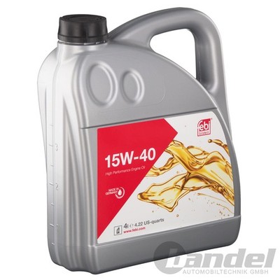 4L FEBI BILSTEIN 15W-40 A3/B4 E2 E7 MOTORÖL passend für CAT ECF-1-A/ECF-2
