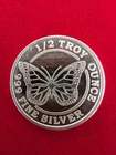 Butterfly 1/2 Troy Oz .999 Fine Silver Round by Monarch Precious Metals
