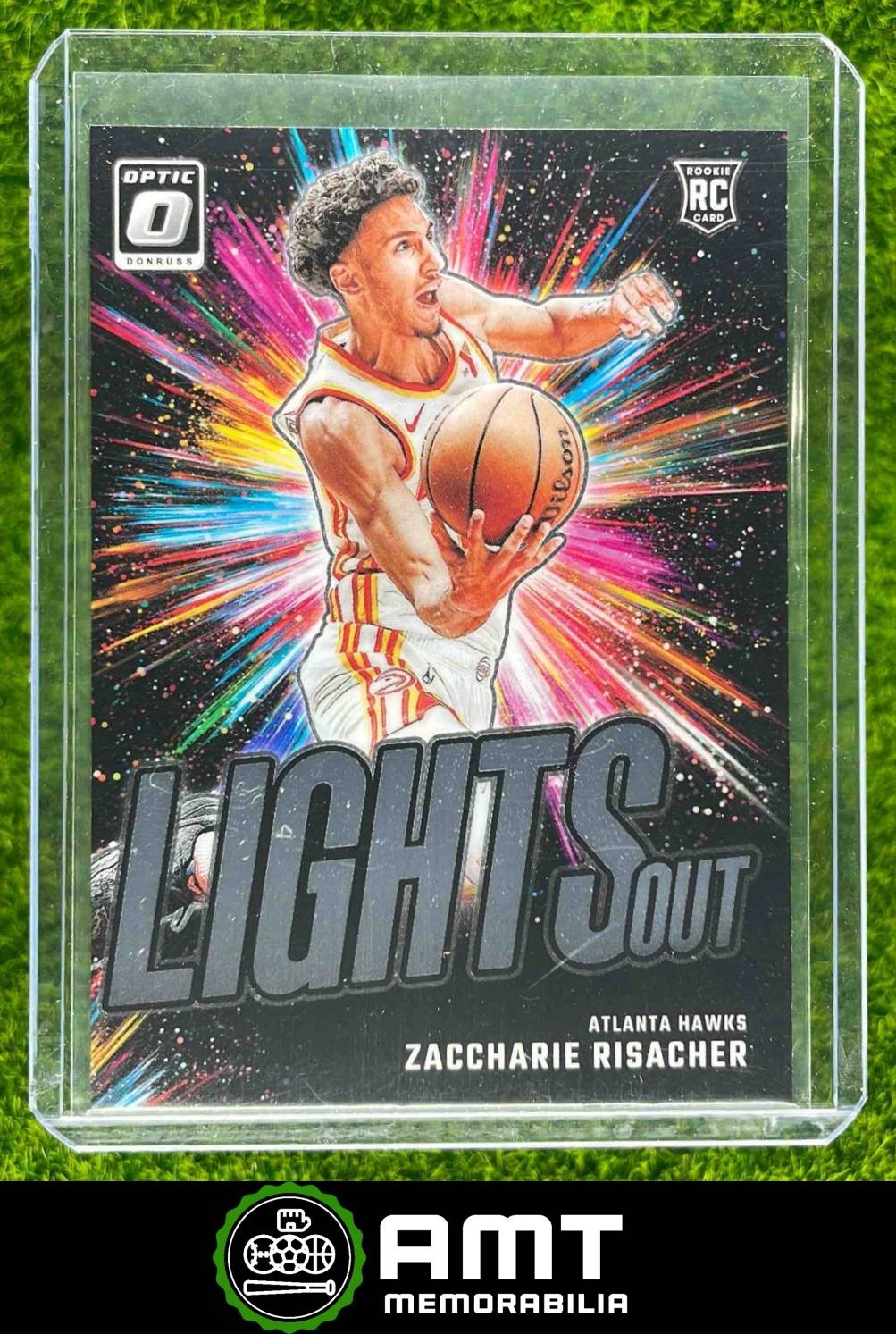Zaccharie Risacher RC 2024-25 Panini Donruss Optic Lights Out Atlanta Hawks #4