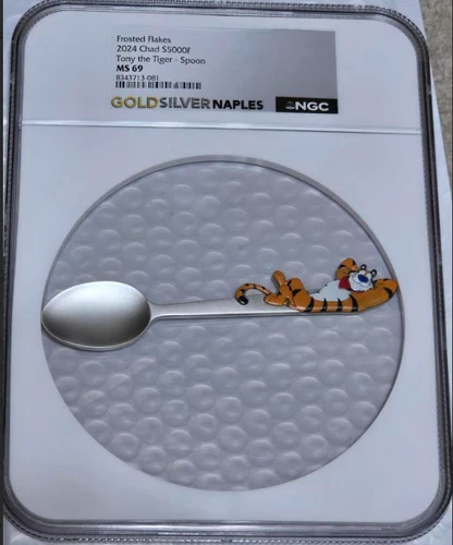 2024 CHAD 5000F - KELLOGG'S TONY THE TIGER .999 SILVER SPOON - NGC MS69