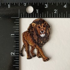 Small Lion Animal Design Embroidered Iron-On Patch