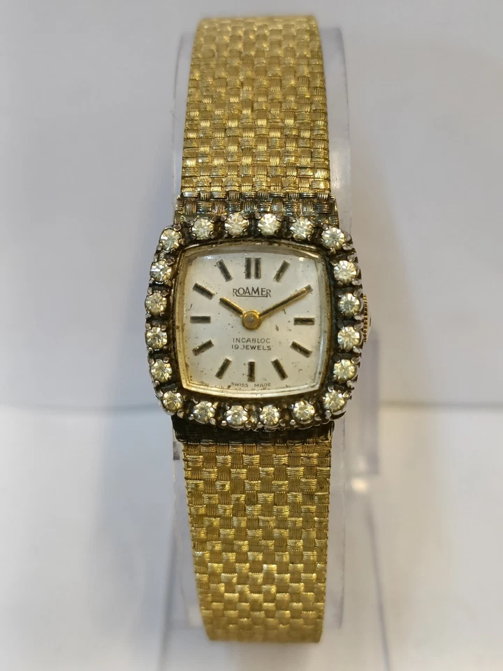 ROAMER 19 JOYAS CUERDA PÁTINA ESFERA BLANCA 4668330 SUIZO MUJER FUNCIONANDO COMPLETO Foto 3 de 4