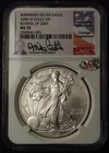 2008-W $1 AMERICAN SILVER EAGLE BURNISHED REV OF 2007 COIN NGC MS70