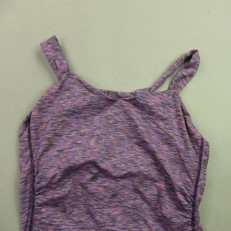 Camiseta sin mangas Prana para mujer mediana sin mangas ligera púrpura entrenamiento cuello en V Foto 3 de 4