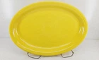 EXTRA large OVAL SERVING turkey PLATTER sunflower yellow FIESTA 19 1/4" LARGE