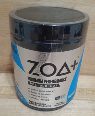 ZOA+ Zero Sugar PRE-WORKOUT Powder WILD BERRY NSF-CERTIFIED SPORT 13oz CAFFEINE