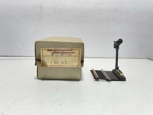 Señal montada en pista escala HO A2 A2 vintage Fleischmann 1570 con caja original trenes | Condition: Used