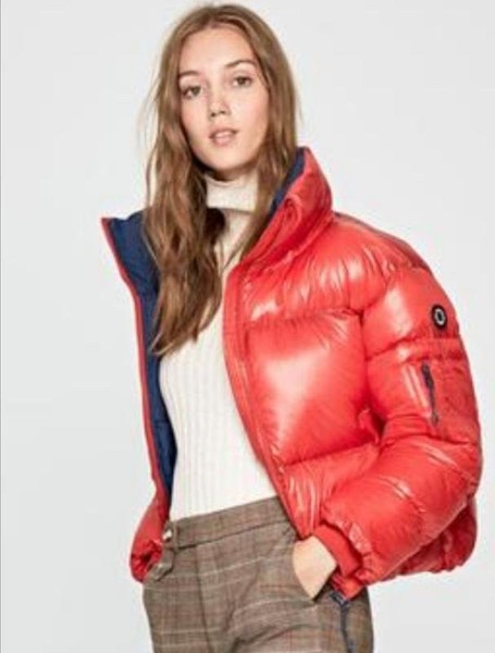 Women Pepe Jeans Jacket Red Polyamide 38 / M / 46