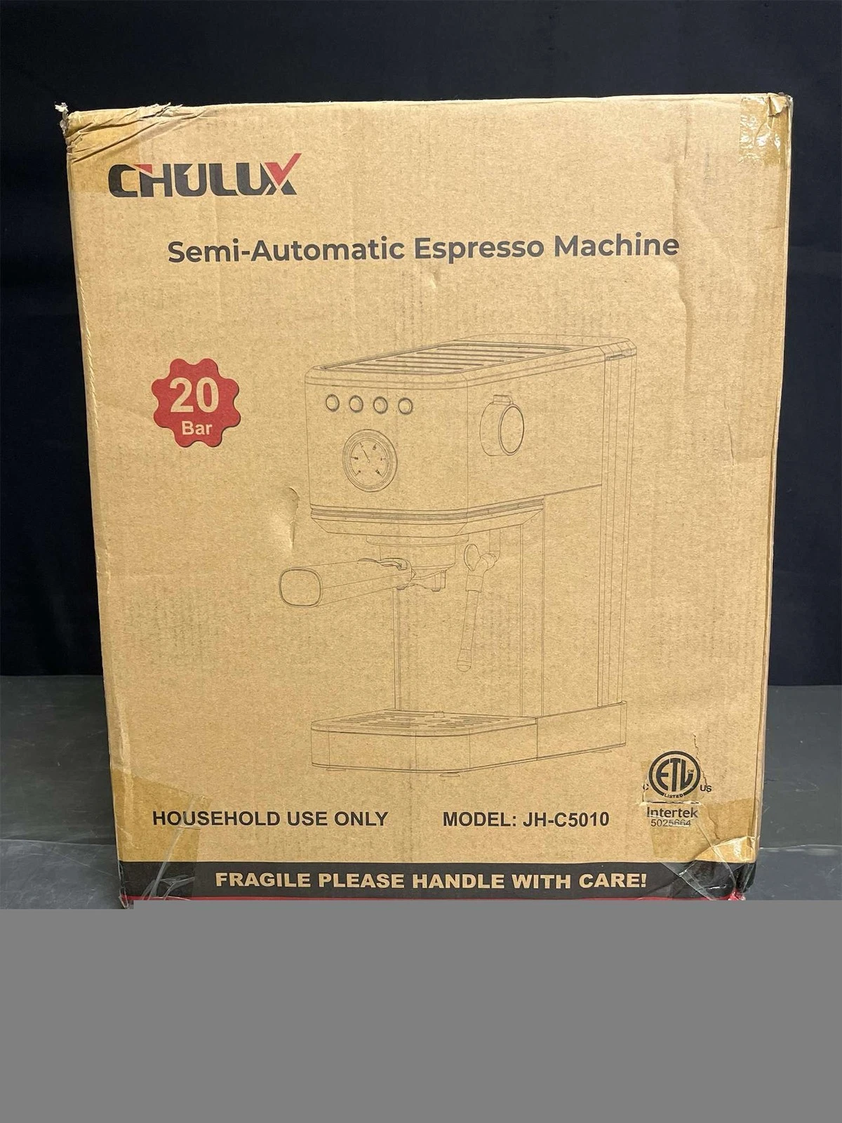 CHULUX Slim Espresso Machine with Milk Frother, 20 Bar Professional Italian Pump