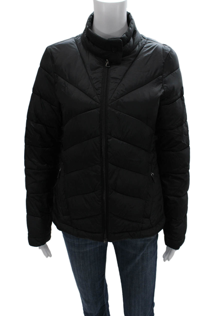Marc New York Women Black Nylon Puffer Jacket Zip Closure Long Sleeve Size SFree Shipping in US $100+ Orders | $6.95 Orders Below