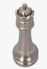 Broyhill Chess Queen Nickel Plate Sculpture Decorative Ornament Figurine Desktop