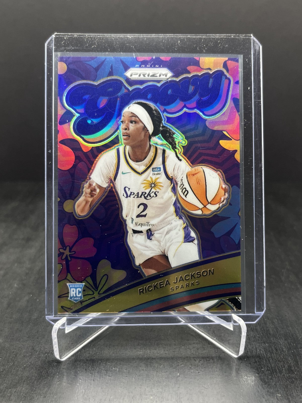 2024 Panini Prizm WNBA Basketball Rickea Jackson RC Rookie Groovy Blue 06/49 #14