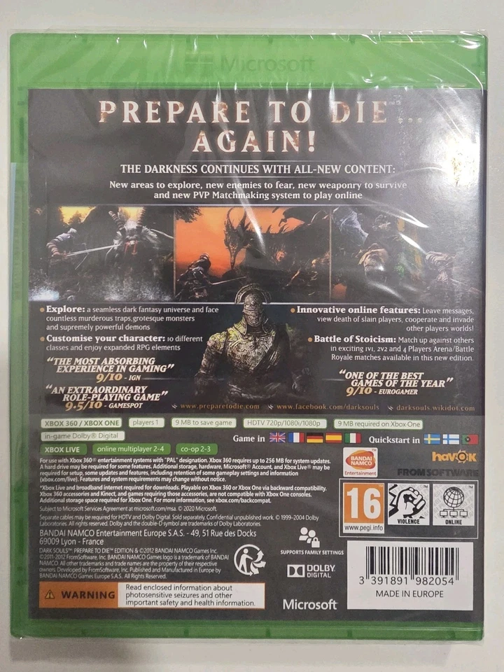 Dark Souls: Prepare to Die Edition Greatest Hits (Xbox 360 / Xbox One) Brand New - Image 3 of 3