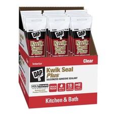 DAP Kitchen/Bath Siliconized Caulk 5.5 oz. Paintable Latex in Clear 12-Pack 