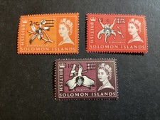 ICOLLECTZONE Solomon Islands 150, 157, 159 XF NH flowers