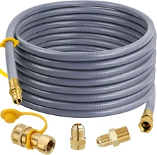 48FT Natural Gas Hose with Quick Connect Fittings, CSA Certified
