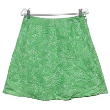 Talbots Green White Floral Skirt 8P Spring Easter Bloomcore Garden Party Career