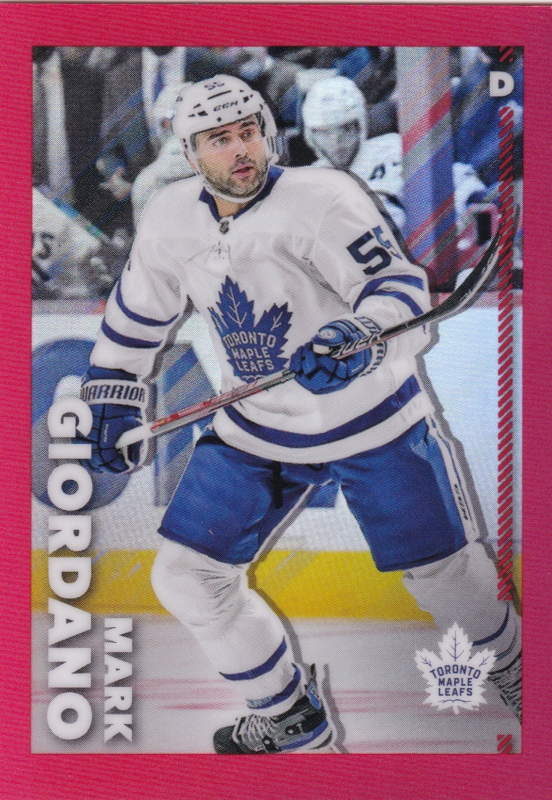 2022-23 Topps Chrome NHL Sticker Red #470 Mark Giordano /5
