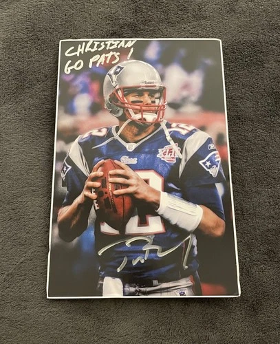 Tom Brady 8x12 Signed Autographed Photograph Personalized Inscribed GOAT COA